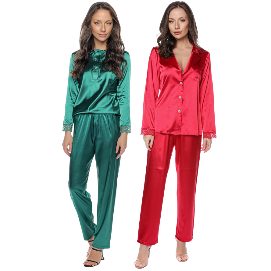 Pijamale clasice cu nasturi damă