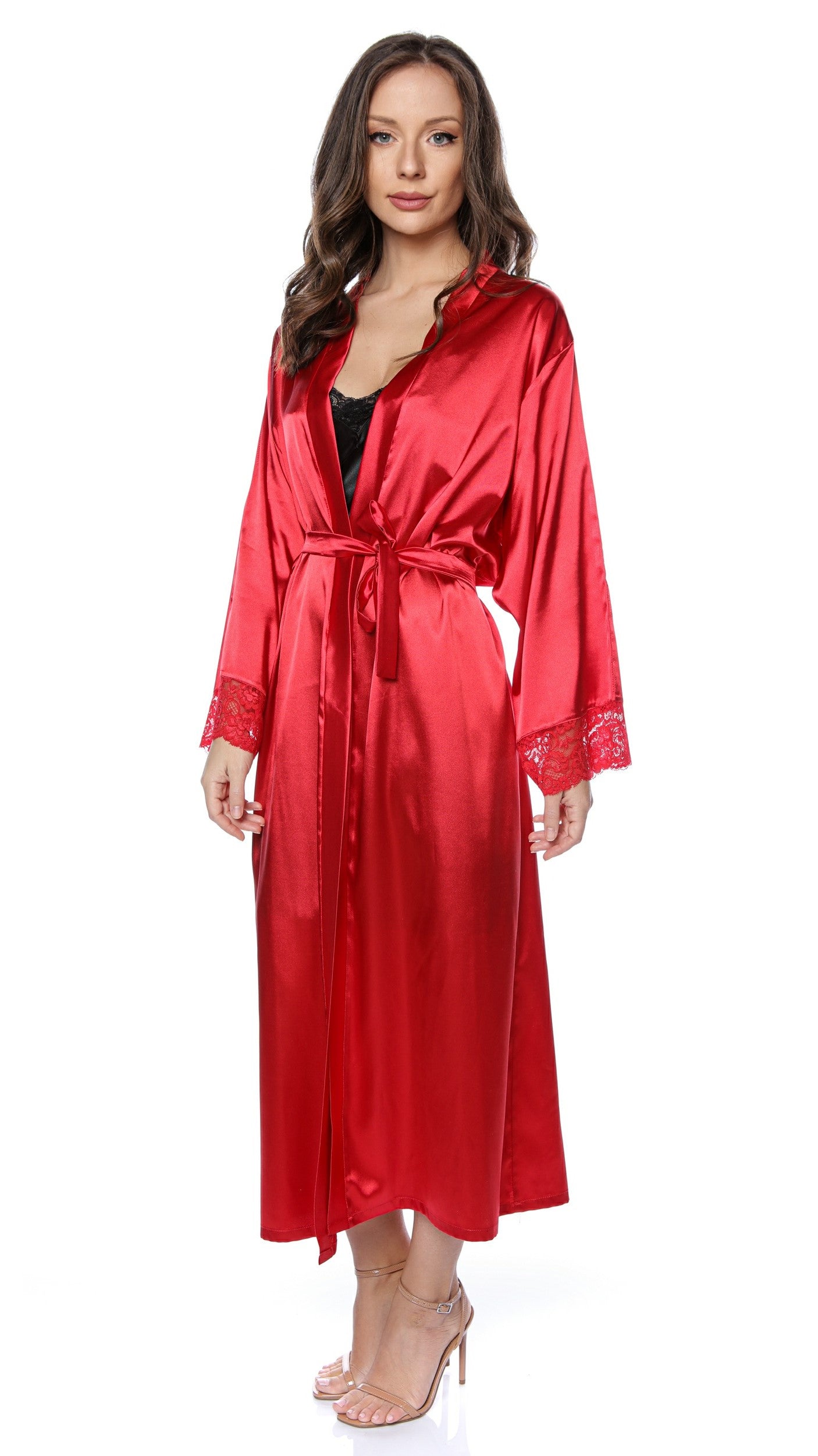 Halat lung din Satin pentru Damă - Alina