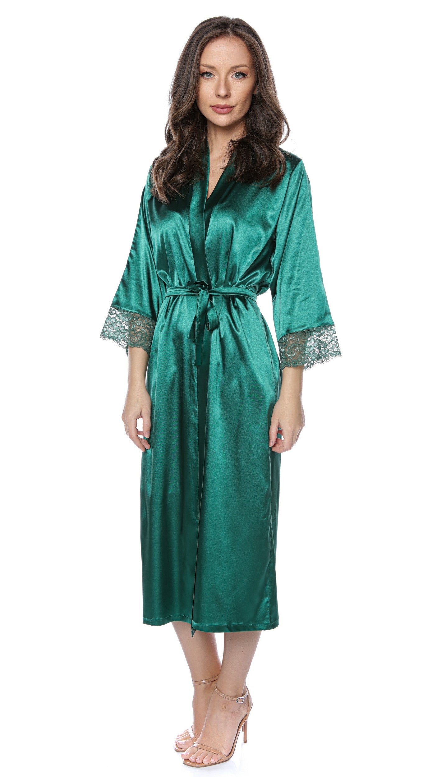 Halat lung din Satin pentru Damă - Alina