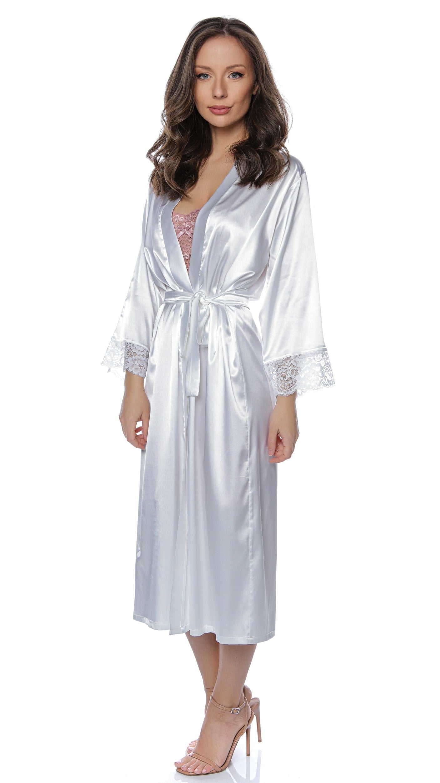 Halat lung din Satin pentru Damă - Alina