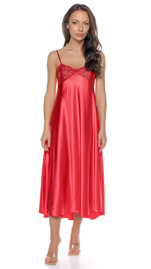 Cămașă lungă de noapte din Satin - Irina