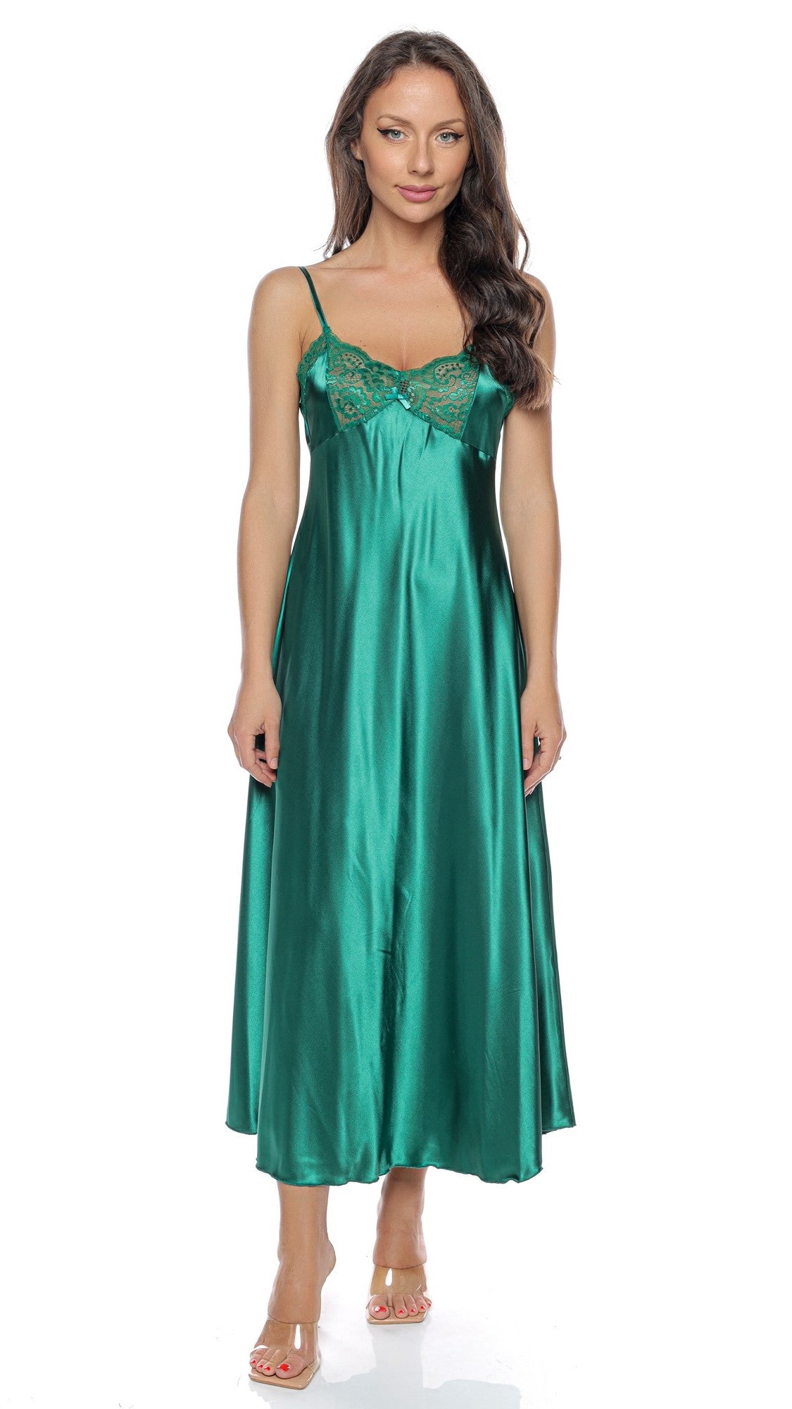 Cămașă lungă de noapte din Satin - Irina