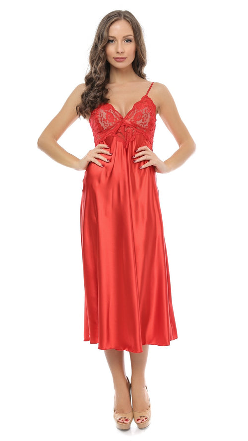 Cămașă lungă de noapte din Satin - Helen