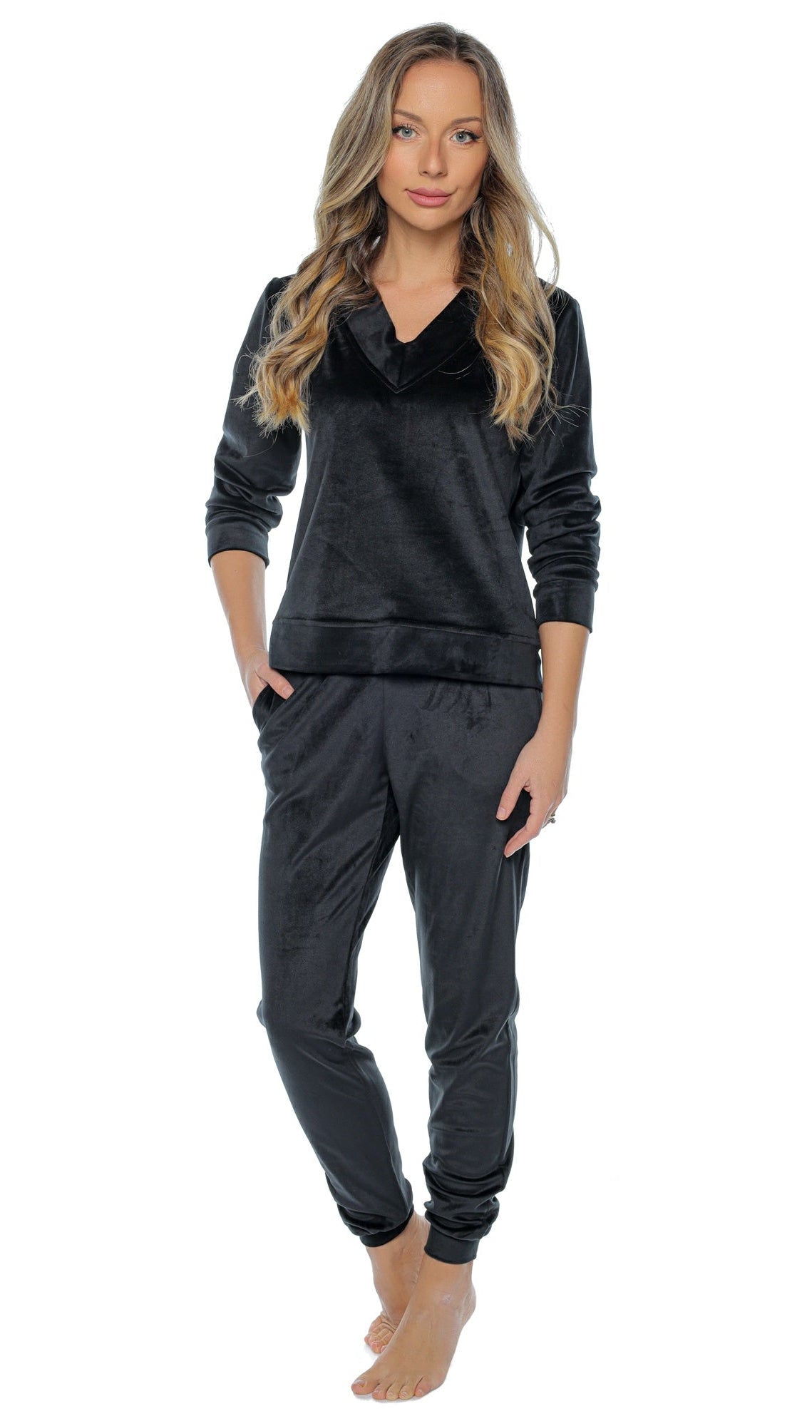 Trening din Catifea pentru Damă cu mânecă lungă – Antonia