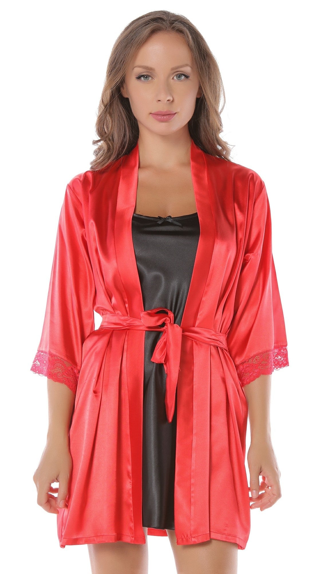 Halat scurt din Satin pentru Damă - Alina