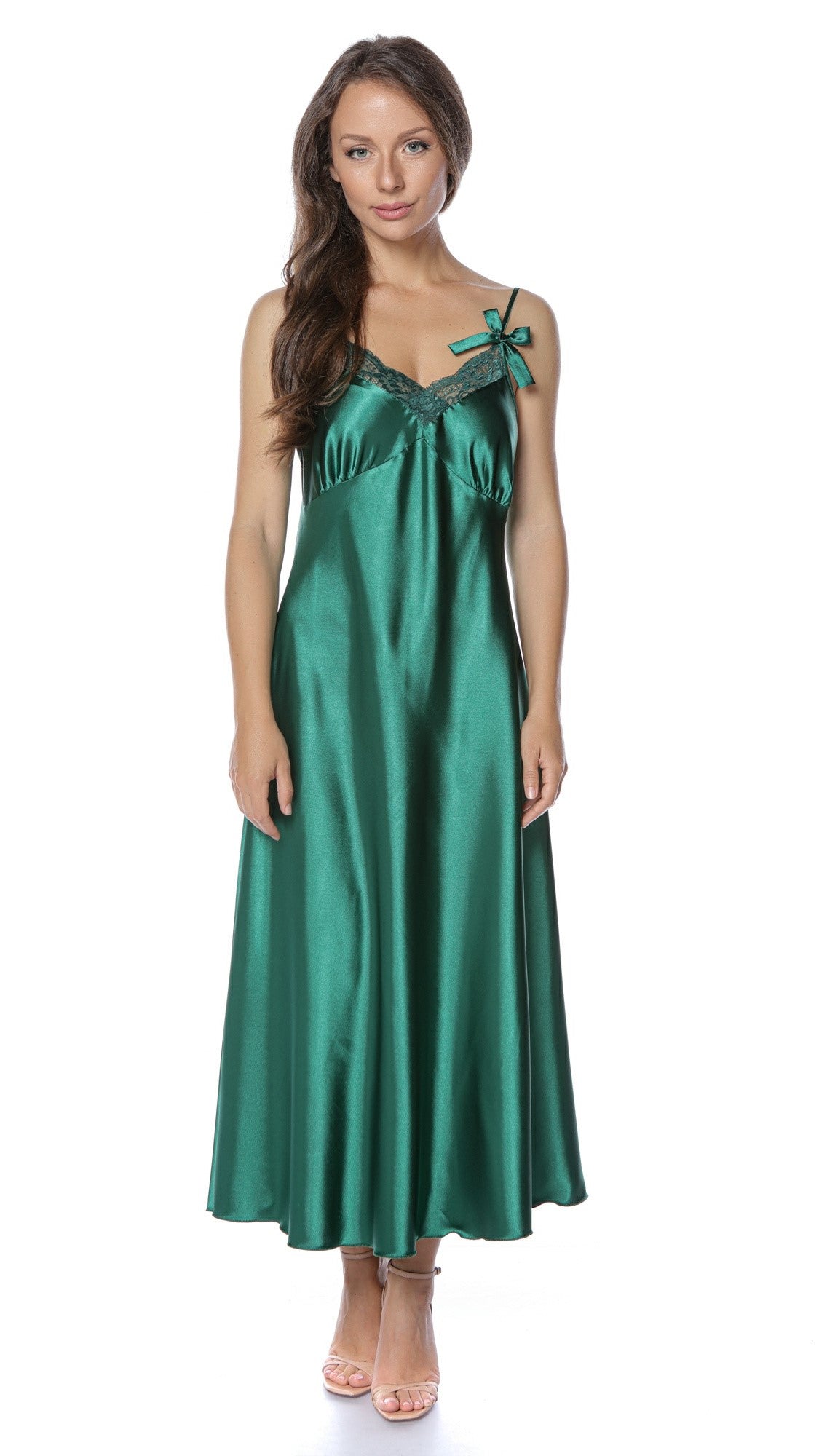 Cămașă lungă de noapte din Satin - Alexia