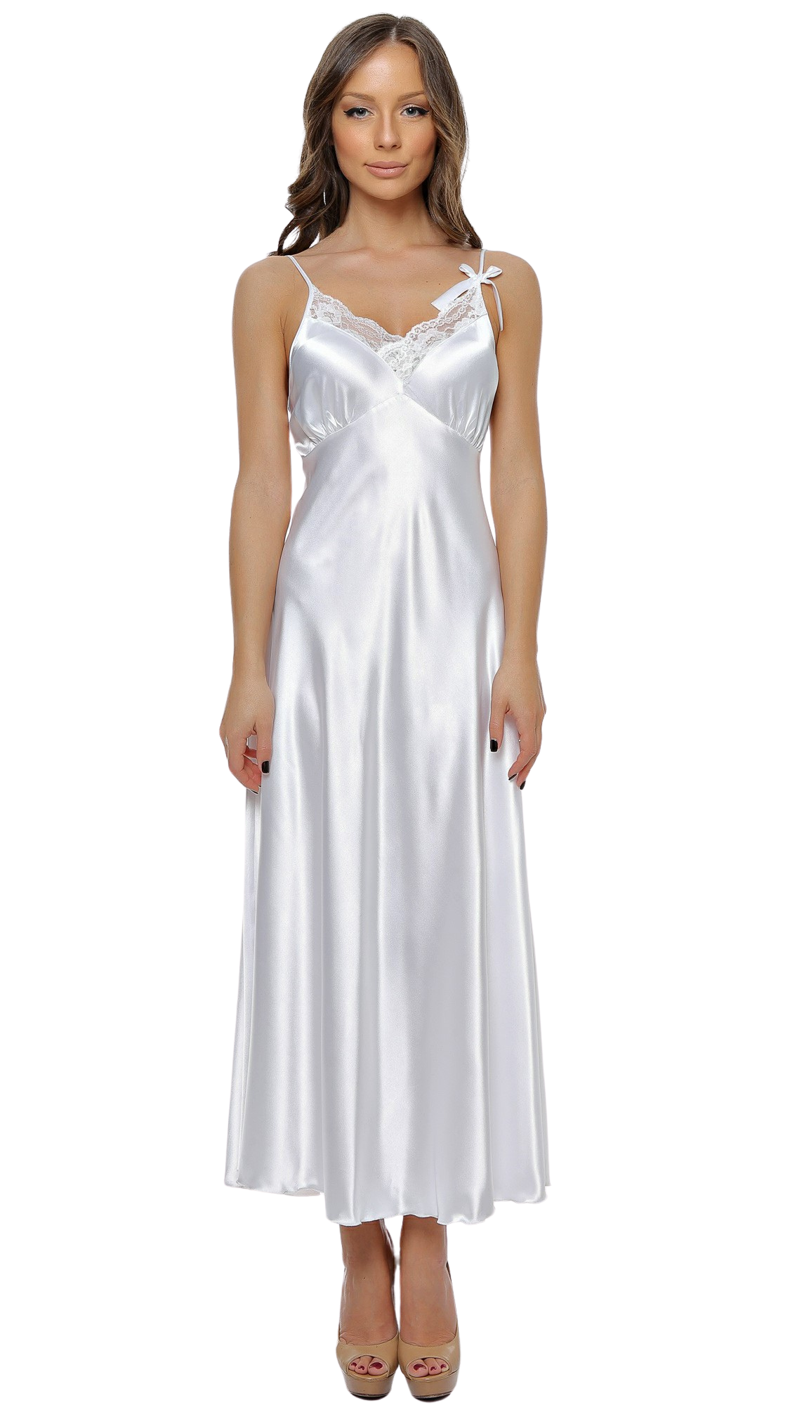 Cămașă lungă de noapte din Satin - Alexia