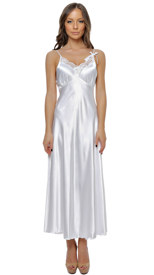 Cămașă lungă de noapte din Satin - Alexia